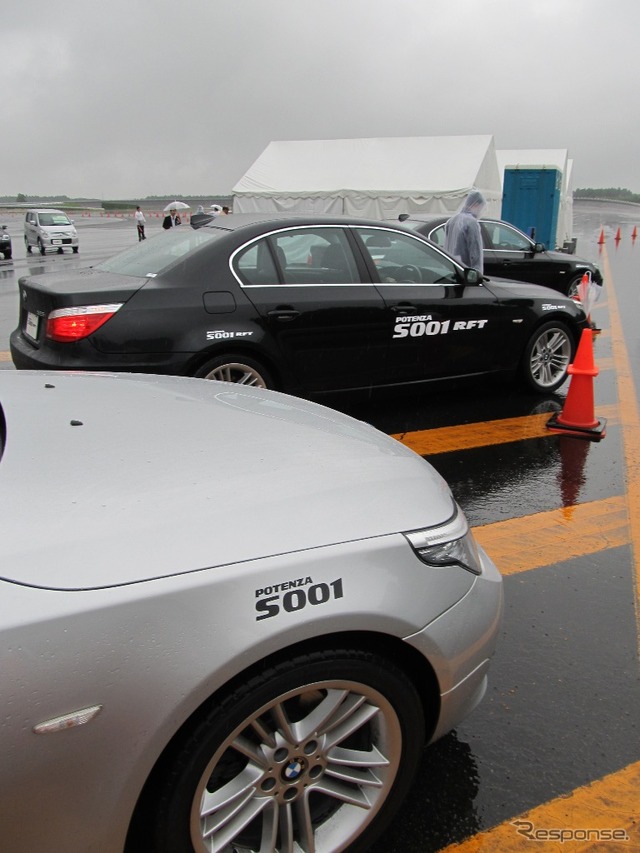 新世代ランフラットタイヤ「POTENZA S001 RFT」試乗会の様子