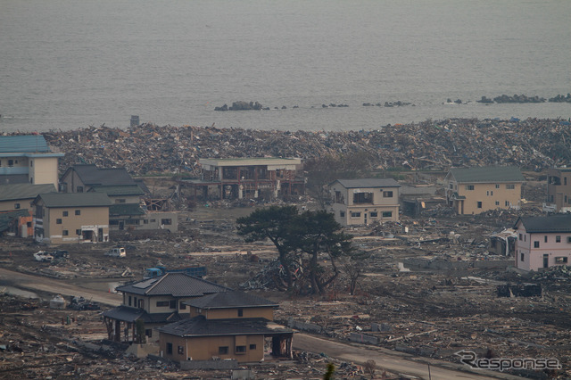 東日本大震災発生から3か月後の宮城県石巻市