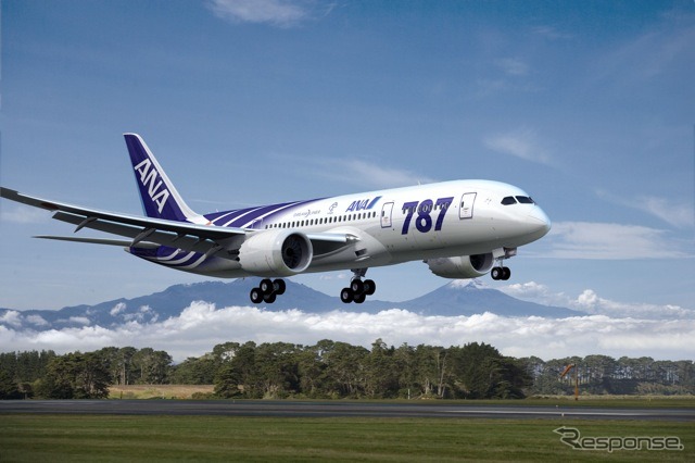 ANA、特別塗装のB787を公開…世界初飛行を記念 3枚目の写真・画像 ANA、特別塗装のB787を公開…世界初飛行を記念 3枚目の写真・画像