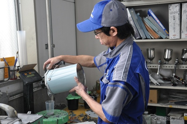 岩手スバル自動車のBP工場のようす