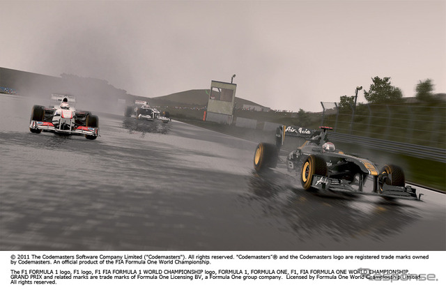 PS3/Xbox 360『F1 2011』。写真は開発中