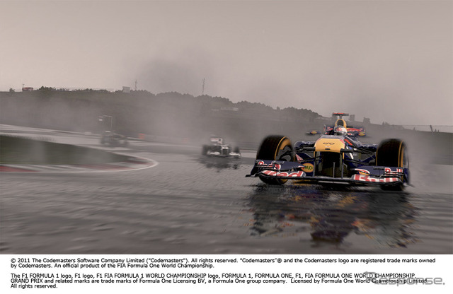 PS3/Xbox 360『F1 2011』。写真は開発中