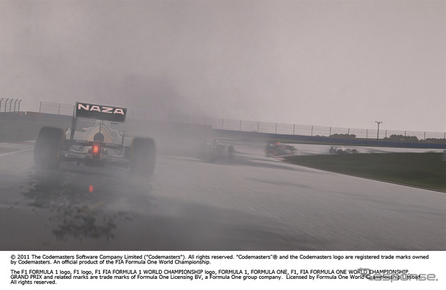 PS3/Xbox 360『F1 2011』。写真は開発中