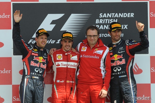 F1イギリスGP表彰台