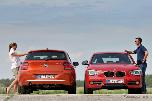 BMW1シリーズ新型(左がアーバン、右がスポーツ)