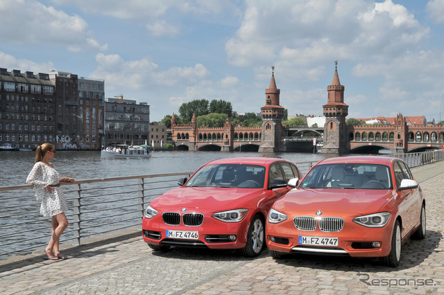 BMW1シリーズ新型(左がスポーツ、右がアーバン)