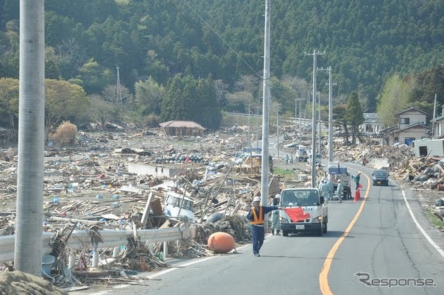 津波被害に遭った宮城県石巻市（撮影日：2011年5月9日）