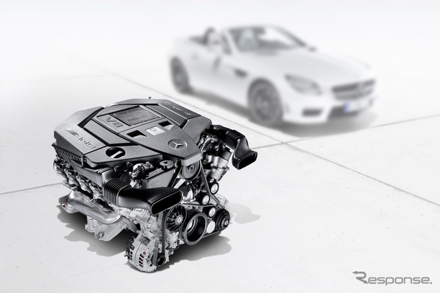 メルセデスベンツSLK55AMG新型に搭載予定の新開発5.5リットルV型8気筒自然吸気エンジン