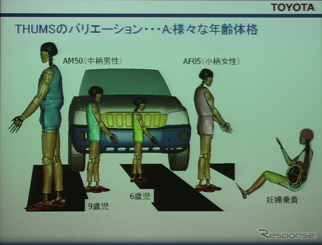 ダミー人形と同様に多様な人体パターンをシミュレートする