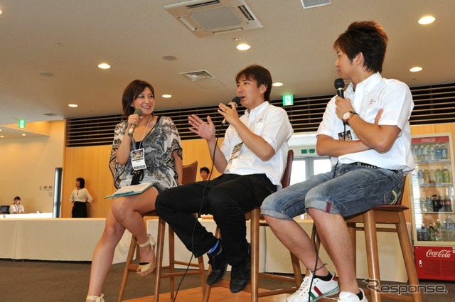 ゲストで来場した松田次生選手と平手晃平選手