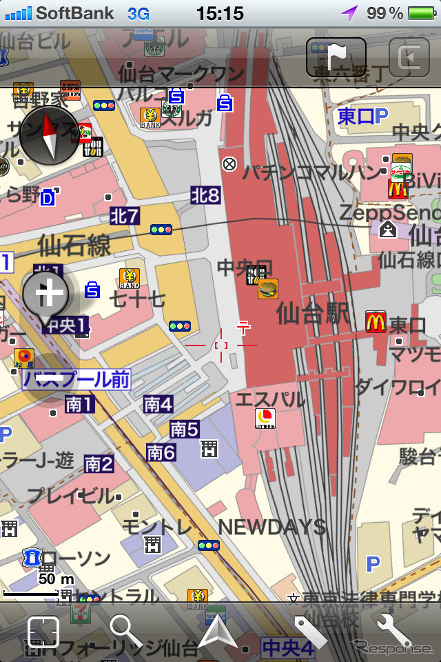 インクリメントP、MapFan for iPhone 東北特別版を無料提供