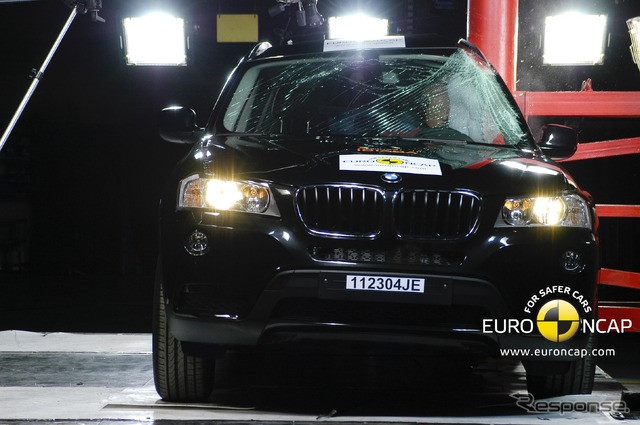 新型BMW X3の衝突テスト