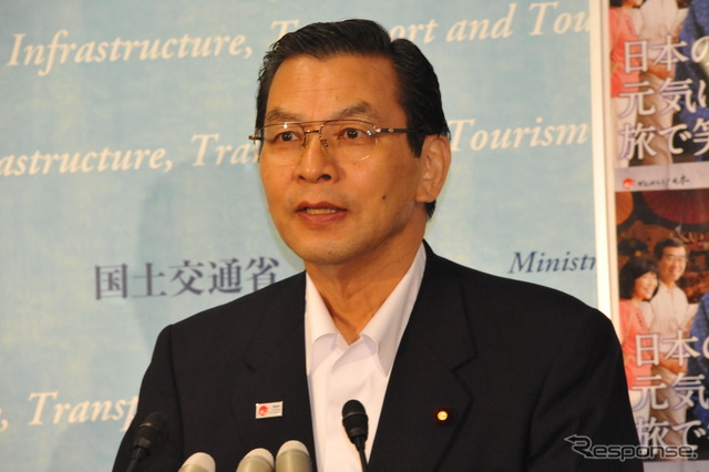 大畠国交相、鹿野選対本部長となる（26日・国交省）