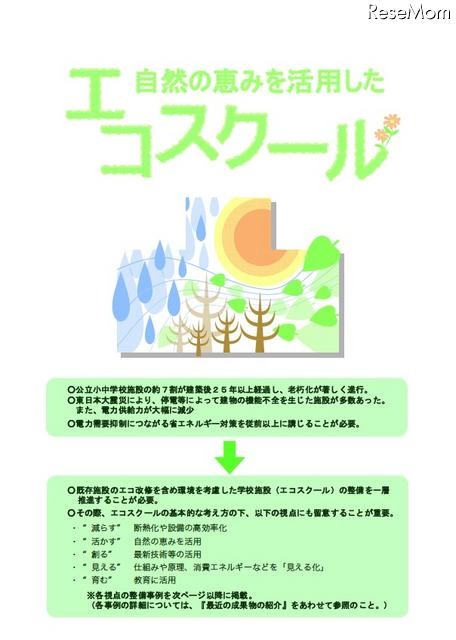 自然の恵みを活用したエコスクール