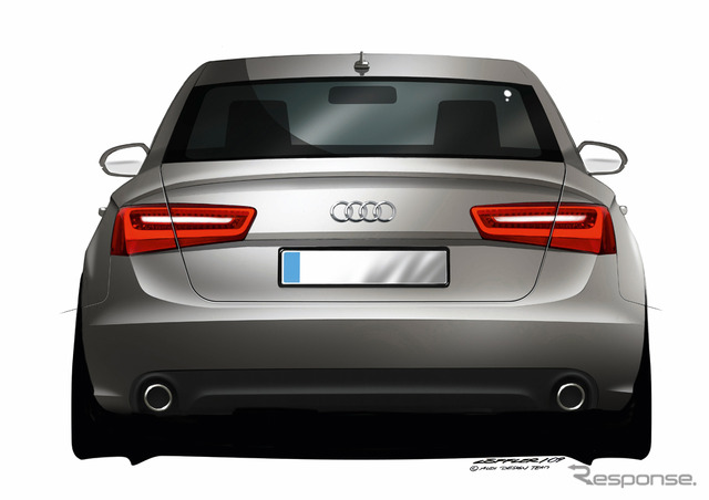 アウディ A6 新型のデザインスケッチ