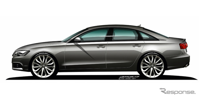アウディ A6 新型のデザインスケッチ