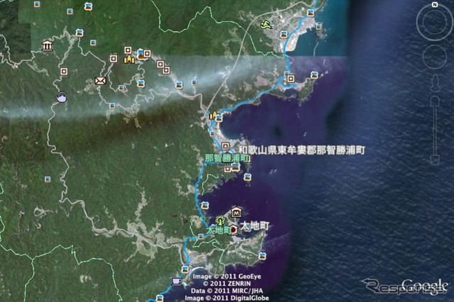 ホンダは、台風12号の被害を受けた紀伊半島エリアの通行実績情報を公開