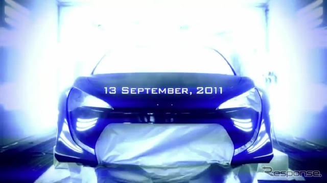 フランクフルトモーターショー11に出品されるトヨタFT-86コンセプトの予告映像(動画キャプチャ―)