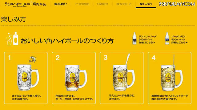 おいしい角ハイボールのつくり方も公開