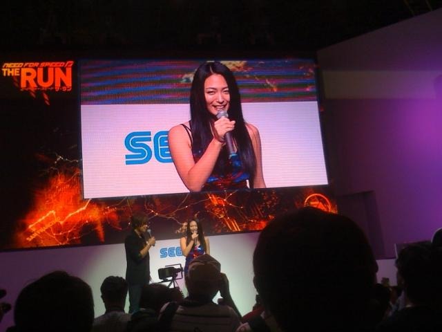 【TGS 2011】川村ゆきえさんが『ニード・フォー・スピード ザ・ラン』のレースに参加