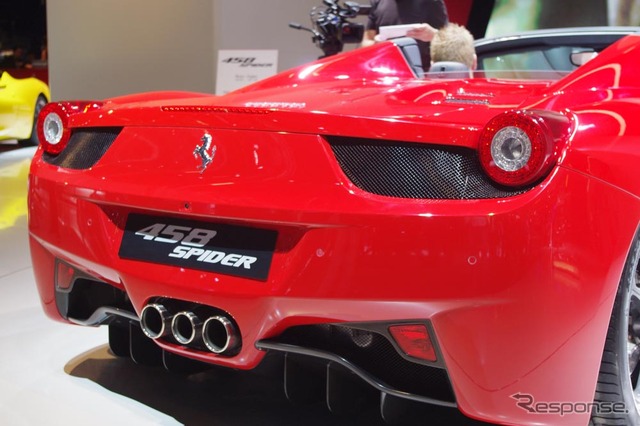 【フランクフルトモーターショー11】フェラーリ 458スパイダー 詳細画像…自信あり