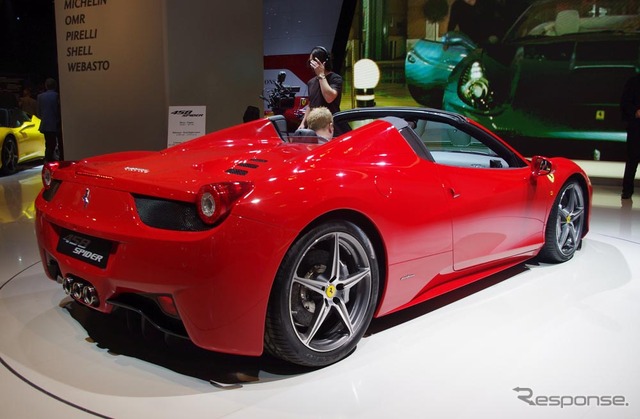 【フランクフルトモーターショー11】フェラーリ 458スパイダー 詳細画像…自信あり