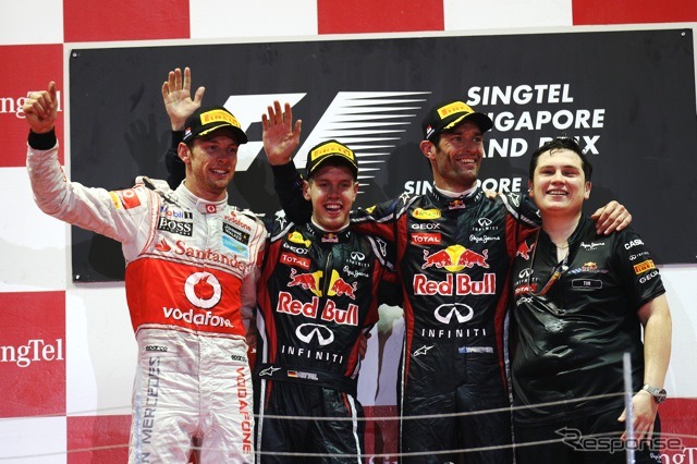 F1シンガポールGP表彰台