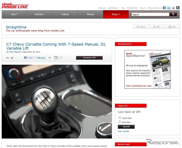 次期コルベットに7速AT搭載の可能性を報じた米『INSIDE LINE』