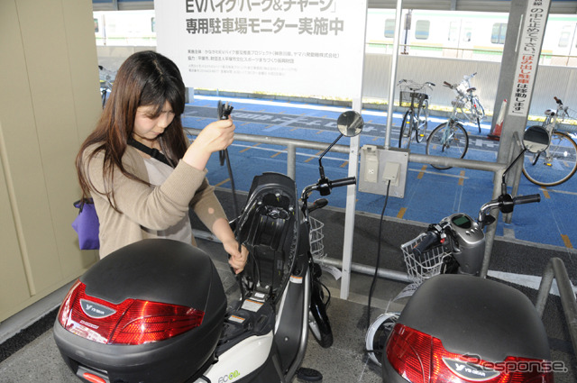 パーク&チャージモニター事業 平塚駅前でのモニター模様