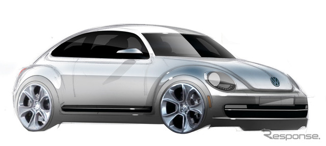 VW ビートルのデザインスケッチ