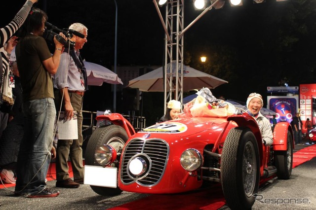 タレントの堺正章さんが駆るマセラティA6GCS Sr1(明治神宮ゴール)
