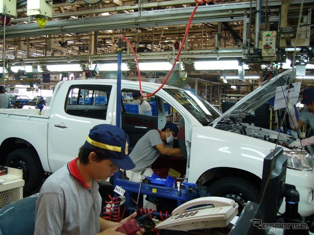 ハイラックスを生産するサムロン工場