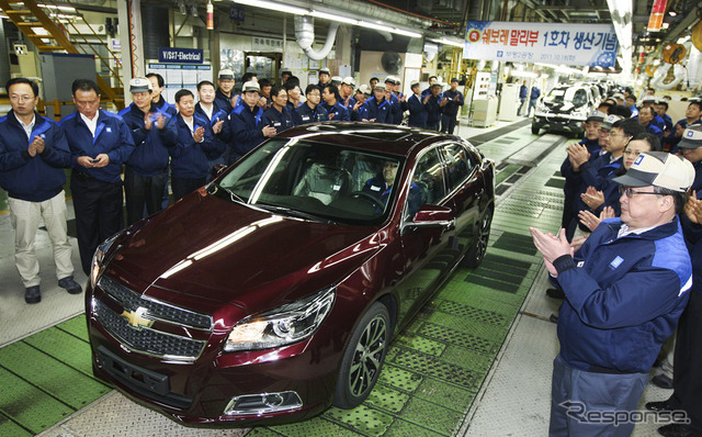韓国での生産が始まった新型シボレー マリブ