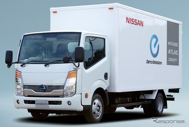日産、東京トラックショーに、『F24アトラス』ベースのEVトラックなどを出品