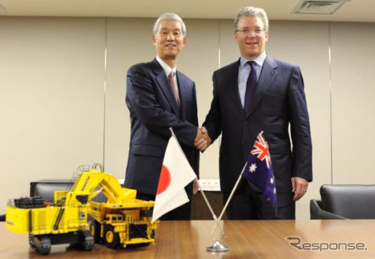 コマツ野路國夫社長とリオティントのトム・アルバニーズ最高経営責任者