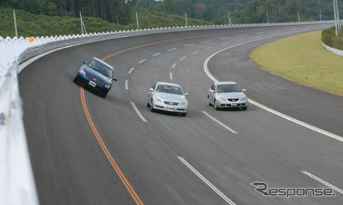 城里テストコースの高速周回路