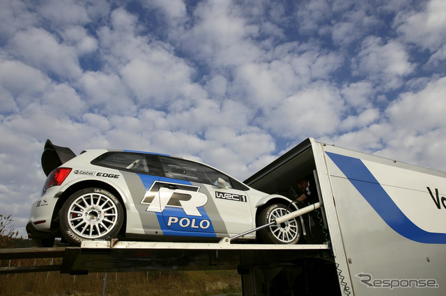フォルクスワーゲンが2013年シーズンのWRC(世界ラリー選手権)に投入するポロR WRCの初テスト