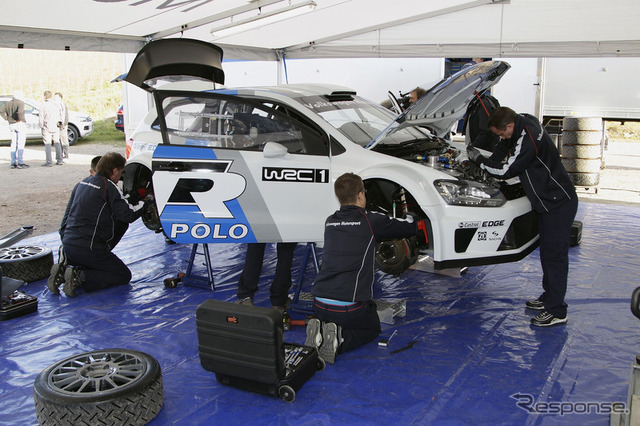 フォルクスワーゲンが2013年シーズンのWRC(世界ラリー選手権）に投入するポロR WRCの初テスト