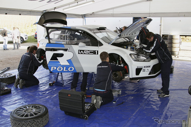 フォルクスワーゲンが2013年シーズンのWRC(世界ラリー選手権)に投入するポロR WRCの初テスト