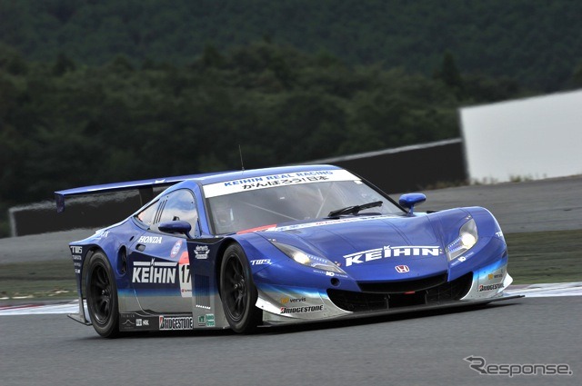 塚越広大&金石年弘が駆る、ホンダHSV-010 GT。9月の富士戦では3位に。