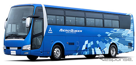 大型観光バス、ふそうエアロクィーン(市販車両。東京モーターショー11)