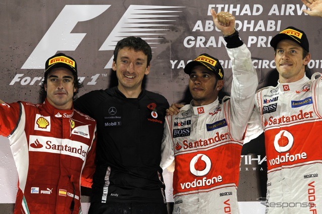 F1アブダビGP表彰台