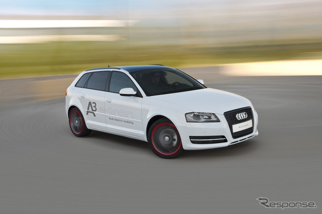 アウディA3スポーツバックをベースに開発したEVコンセプトカー、A3 eトロン(ロサンゼルスモーターショー11)