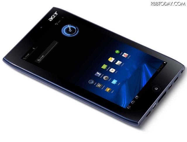 「ICONIA TAB A100」ネイビー前面
