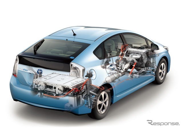 リチウムイオン電池を搭載するトヨタのプリウス・プラグインハイブリッド