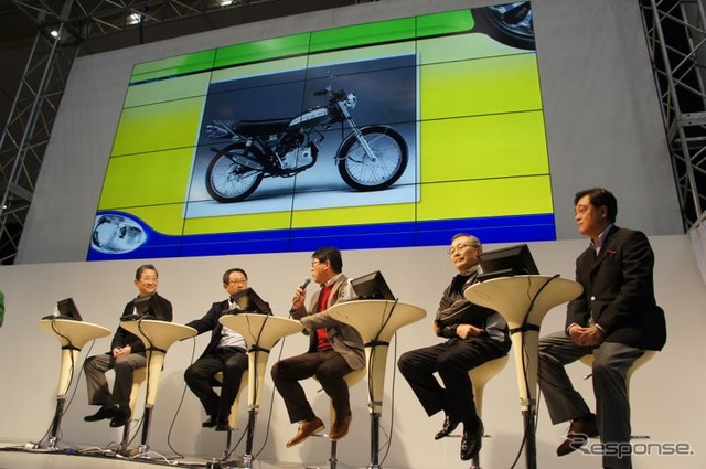 本田技術研究所の山本社長の思い出の車は、スズキのバイク、ハスラー50。