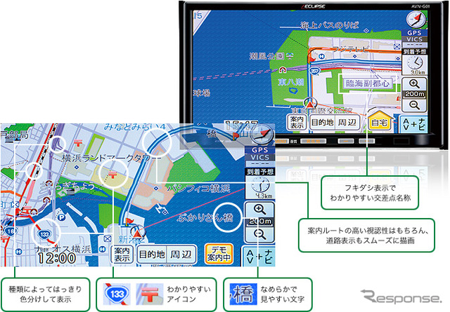 地図画面の視認性も向上