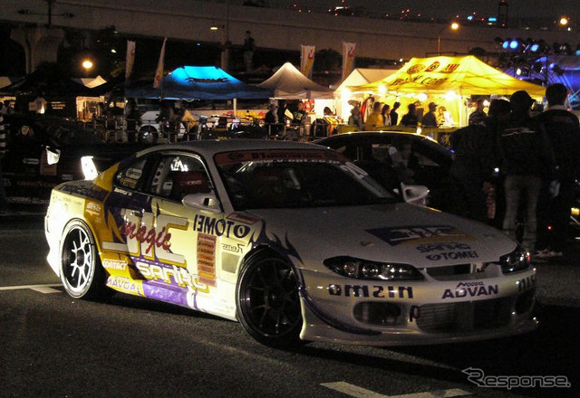 【D1グランプリ】夜の台場、エキシビジョンマッチ写真蔵