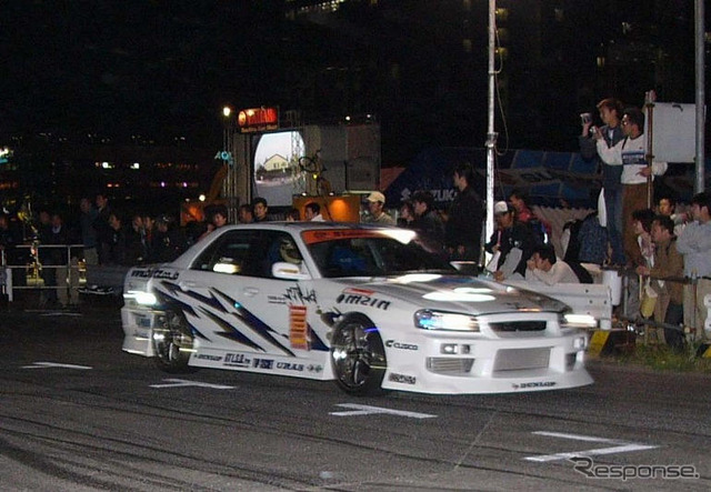 【D1グランプリ】夜の台場、エキシビジョンマッチ写真蔵