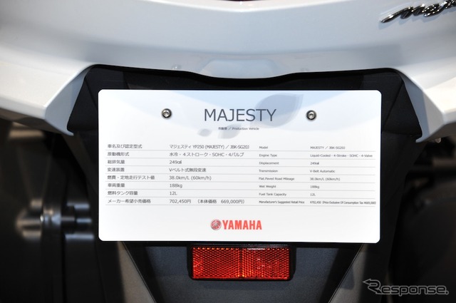 ヤマハ マジェスティYP250(東京モーターショー11)